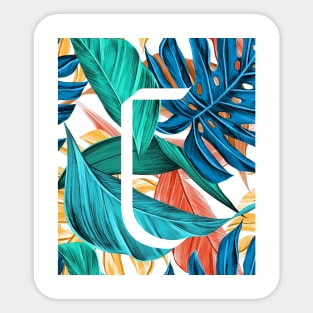 Tropical Alphabet “C” Sticker